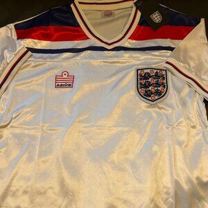 "Admiral" brand ENGLAND RETRO National Team Mens JERSEY Sz M,L,XL,2 New w tags